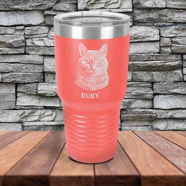 Personalized 30oz Tumbler for Cat Lover